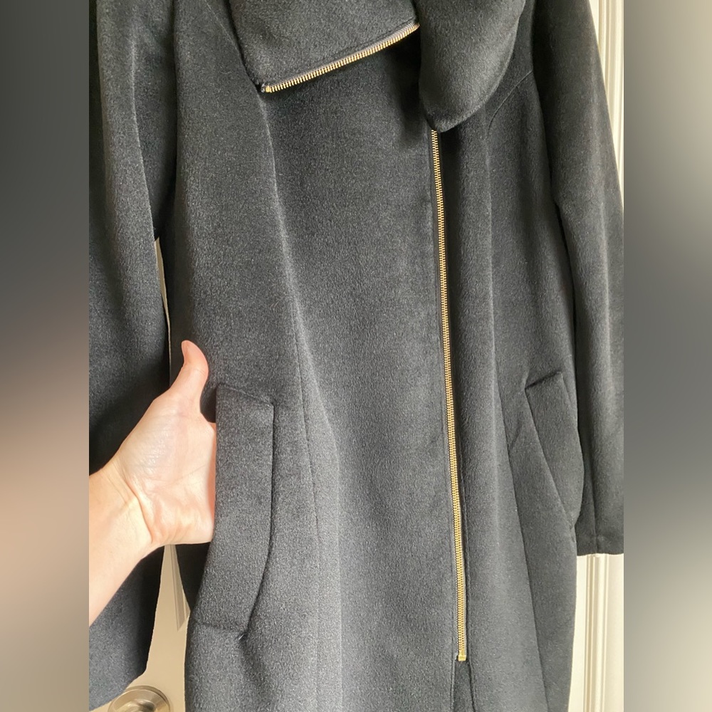 Cole Haan Wool Blend Coat Size 14 in Black - Picture 5 of 10
